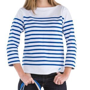 Orcival Girl’s Basque French Sailor
Shirt Cotton Striped made in France 14A